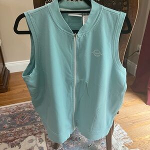 LIZ CLAIBORNE BLUE ZIPPER SHIRT/VEST.  XL